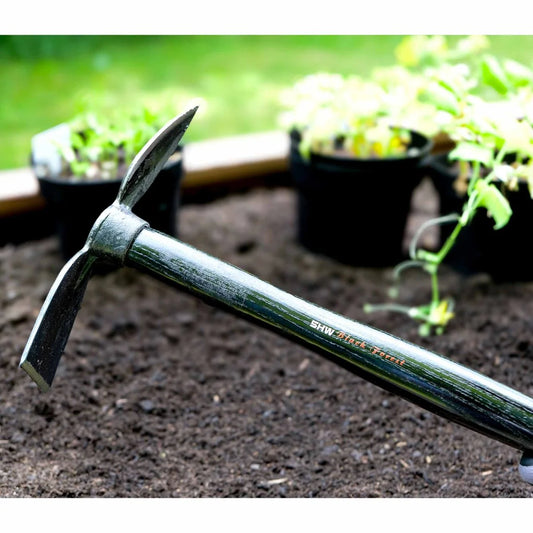 German Rex Hand Duo-Hoe with flat and pointed blade, ash handle 40 cm