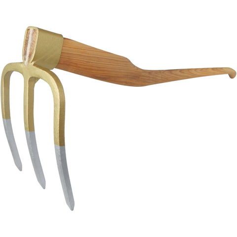 German Weinberg Karst fork hoe with curved handle