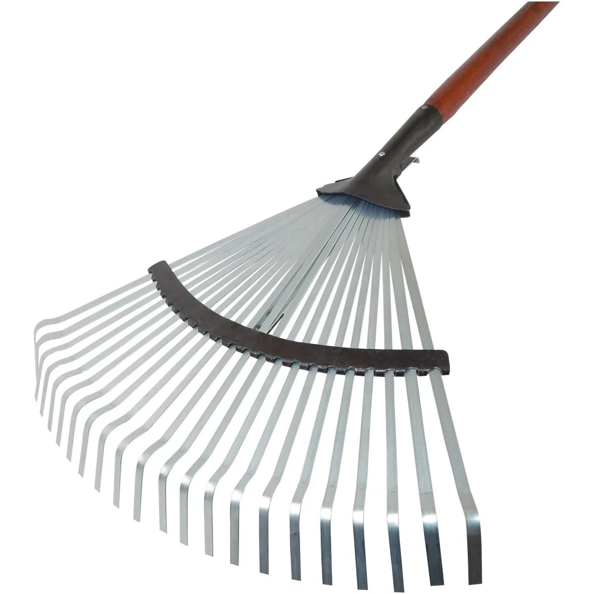 German Adjustable Curved-Edge Lawn Rake