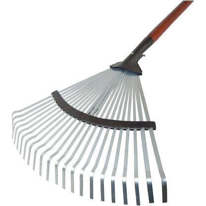 German Adjustable Curved-Edge Lawn Rake