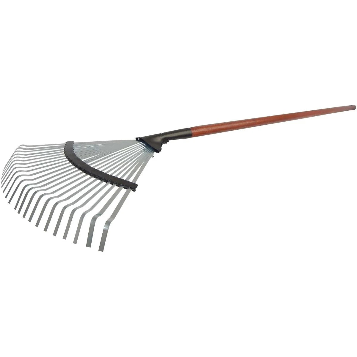 German Adjustable Curved-Edge Lawn Rake