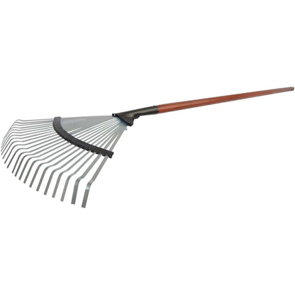 German Adjustable Curved-Edge Lawn Rake