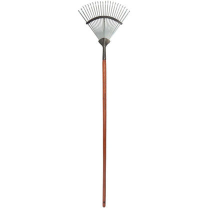 German Adjustable Curved-Edge Lawn Rake