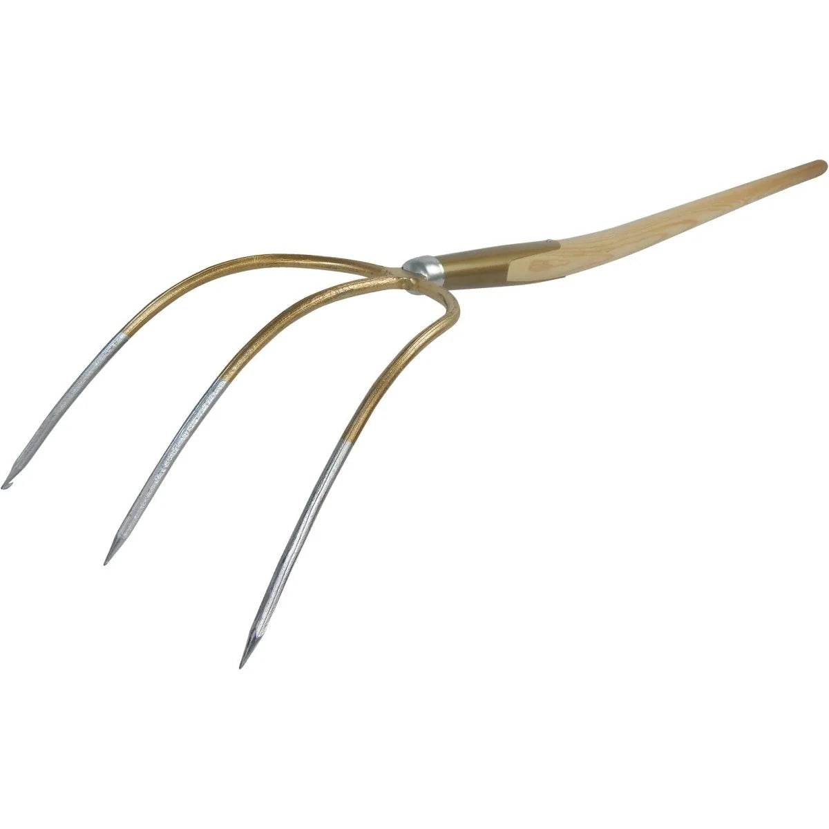 German 3-Tine Hay & Straw Fork with Curved Ash Handle