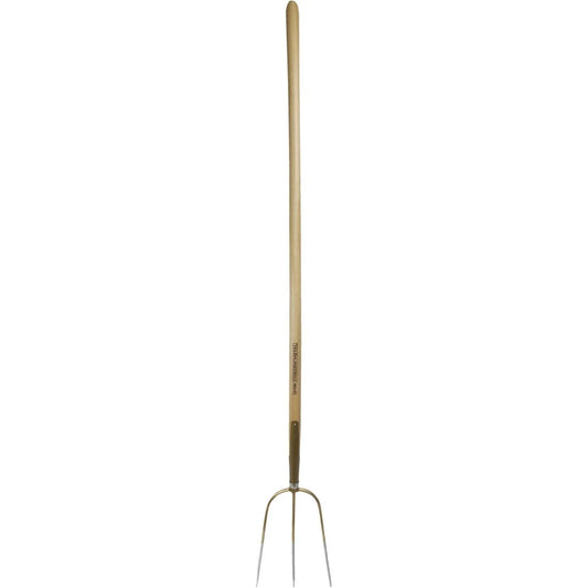 German 3-Tine Hay & Straw Fork with Curved Ash Handle