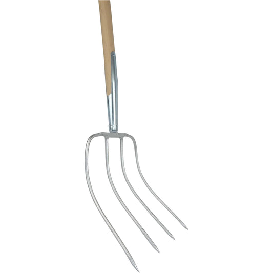 Austrian Manure Fork, 4 Tines – Size 31x23cm, with ferrule and 53-inch handle
