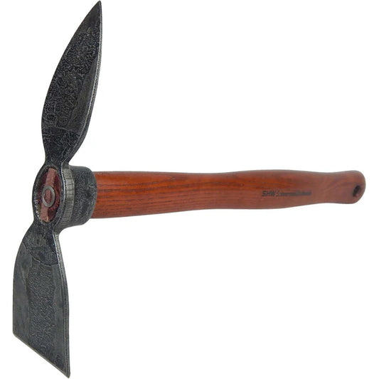German Rex Hand Duo-Hoe with flat and pointed blade, ash handle 40 cm
