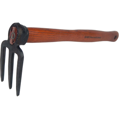 German-made Hand Hoe with 3 Tines – and ash wood handle 40 cm long